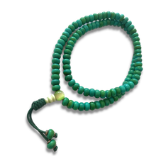 Load image into Gallery viewer, Faux Turquoise  Prayer Bead Mala - Flat Beads