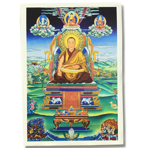 His Holiness the Dalai Lama Card - Thangka Style