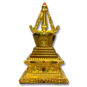 Golden Enlightenment Stupa - 12cm