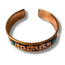 Load image into Gallery viewer, Mani Compassion Mantra Brass Cuff