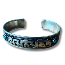 Load image into Gallery viewer, Mani Compassion Mantra Metal Cuff