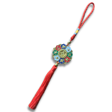 Load image into Gallery viewer, Lotus Eight Auspicious Symbols Hanger with Tassel