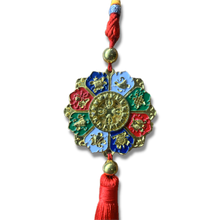 Load image into Gallery viewer, Lotus Eight Auspicious Symbols Hanger with Tassel