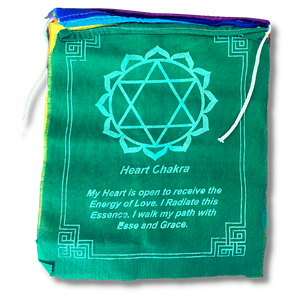 Chakra Healing Prayer Flags - English