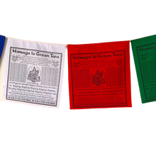 Load image into Gallery viewer, Green Tara Prayer Flags -English