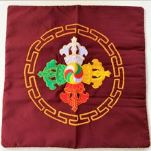 Load image into Gallery viewer, cushion cover maroon double vajra top