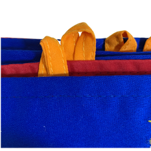 Load image into Gallery viewer, Shambu Eight Auspicious Symbol Ruffled Banner - Red - 1 m