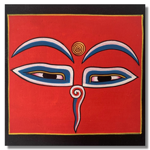 Load image into Gallery viewer, Buddha Wisdom Eyes - Hand painted