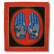 Load image into Gallery viewer, Hamsa Symbolic Palms & Feet - Hand painted