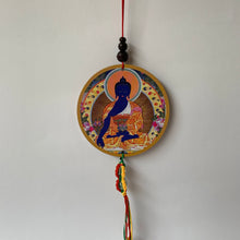 Load image into Gallery viewer, Hanger Medicine Buddha Print Wood Hanger with Mantra front