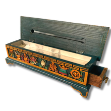 Load image into Gallery viewer, Eight Auspicious Symbols Incense Burner - Large - Teal