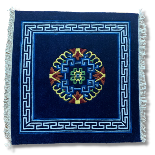 Premium Tibetan Carpet -Dark Blue