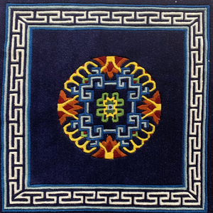 Premium Tibetan Carpet -Dark Blue
