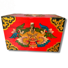 Load image into Gallery viewer, Tibetan Treasure Box Powerful Dragon - Red