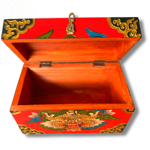 Load image into Gallery viewer, Tibetan Treasure Box Powerful Dragon - Red