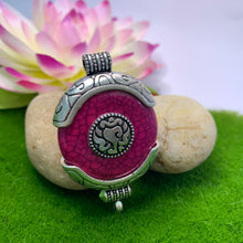 Load image into Gallery viewer, Round Amulet Pendant - Dark Purple