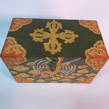 Load image into Gallery viewer, Tibetan Treasure Box Double Dorje Green