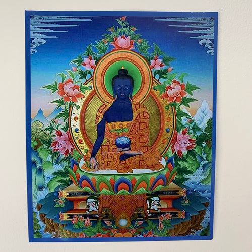 Tibetan Buddhist Deity Card - Medicine Buddha