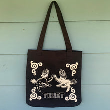 Load image into Gallery viewer, Tote Bag - Tibet Snow Lion ~ Black