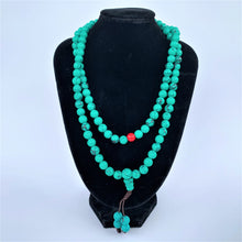 Load image into Gallery viewer, prayer beads mala turquoise on bust