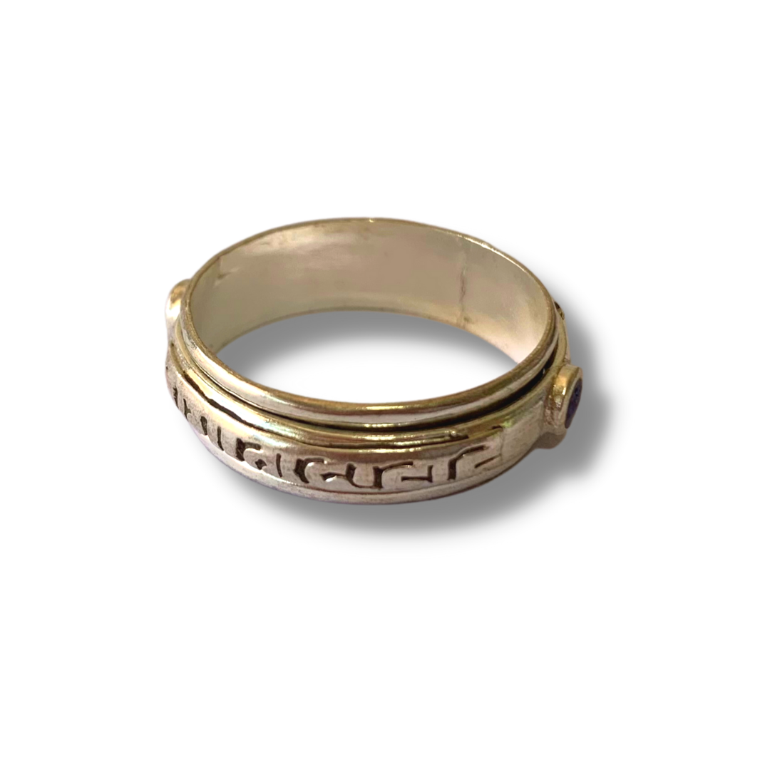 Rotatable Mantra Ring Sanskrit Syllable Tibetan Emporium