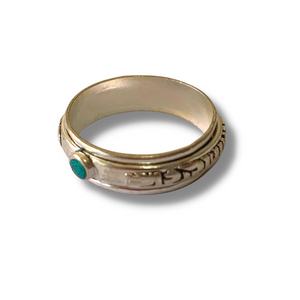 Rotatable Mantra Ring - Sanskrit Syllable