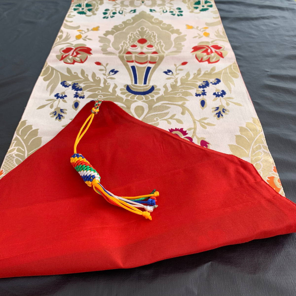 Table Runner/Altar Cloth Norbu White Tibetan Emporium