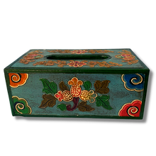Load image into Gallery viewer, Tibetan Style Tissue Box Holder - Blue