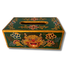 Load image into Gallery viewer, Tibetan Style Tissue Box Holder - Green