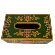 Load image into Gallery viewer, Tibetan Style Tissue Box Holder - Green