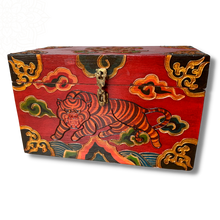Load image into Gallery viewer, Tibetan Treasure Box Maroon - Tiger