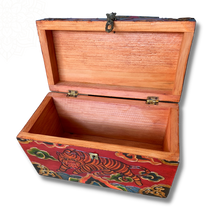 Load image into Gallery viewer, Tibetan Treasure Box Maroon - Tiger