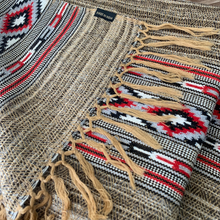Load image into Gallery viewer, Yak Wool Shawl Caramel & Black