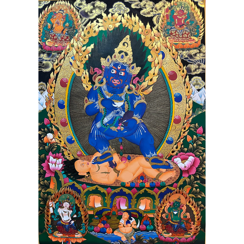 Black Zambhala - Hand-painted Thangka