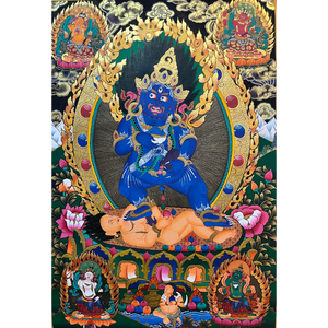 Black Zambhala - Hand-painted Thangka