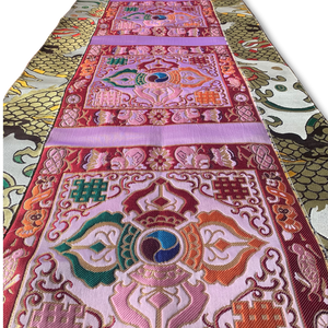 Double Vajra Brocade Table Runner – Premium