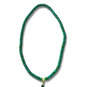Faux Turquoise  Prayer Bead Mala - Flat Beads