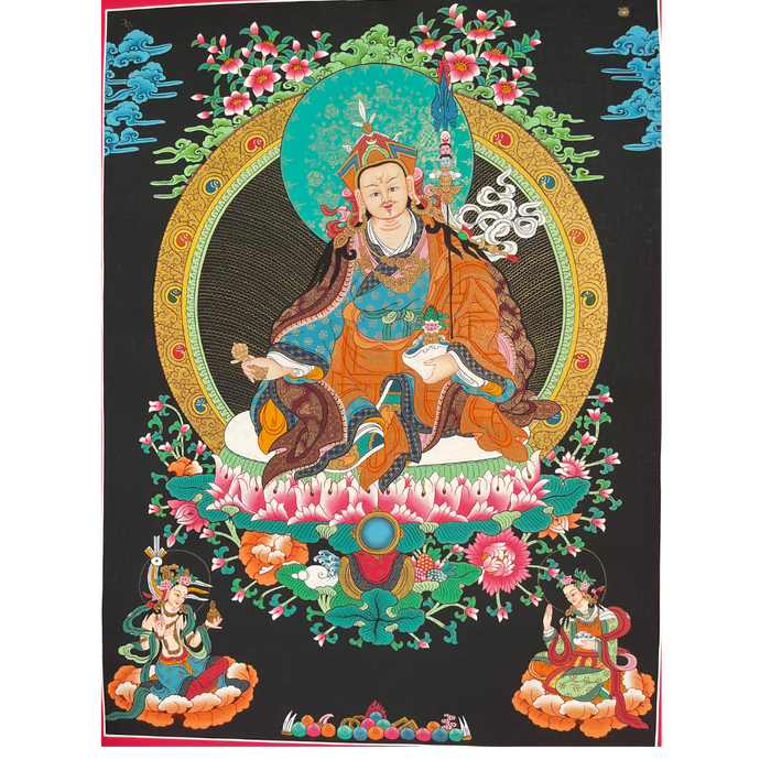 Guru Padmasambhava - Hand-painted Thangka