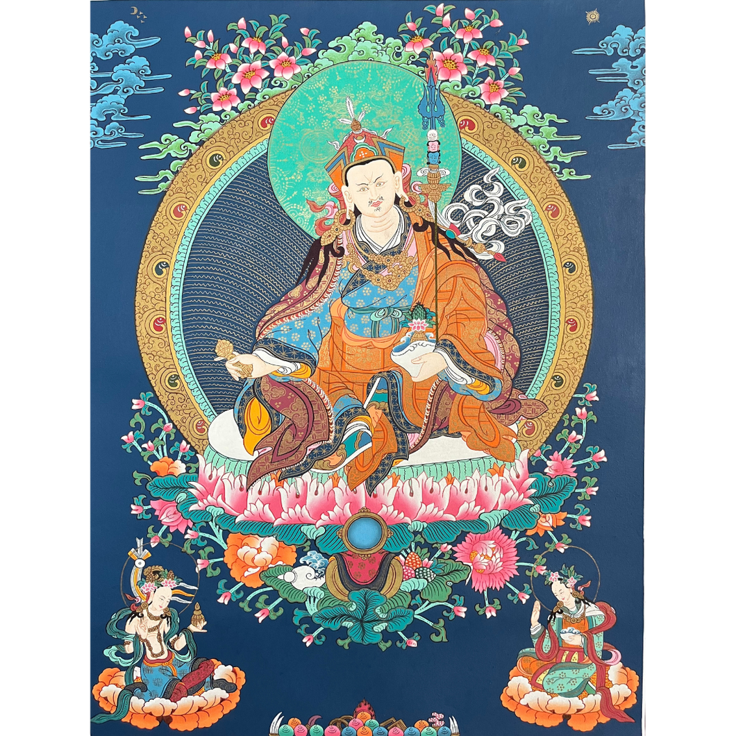 Guru Padmasambhava - Hand-painted Thangka