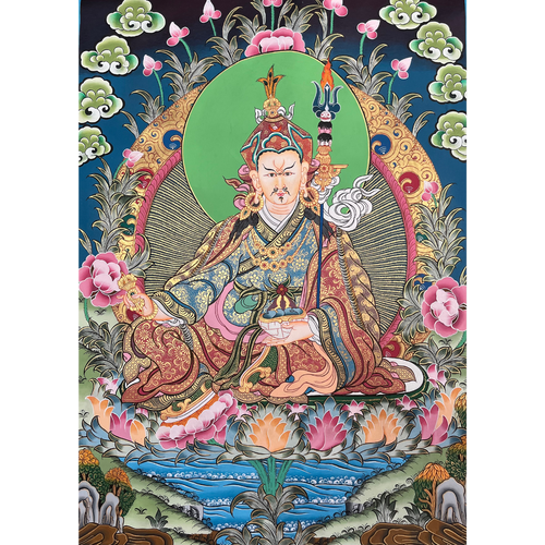 Guru Padmasambhava - Hand-painted Thangka