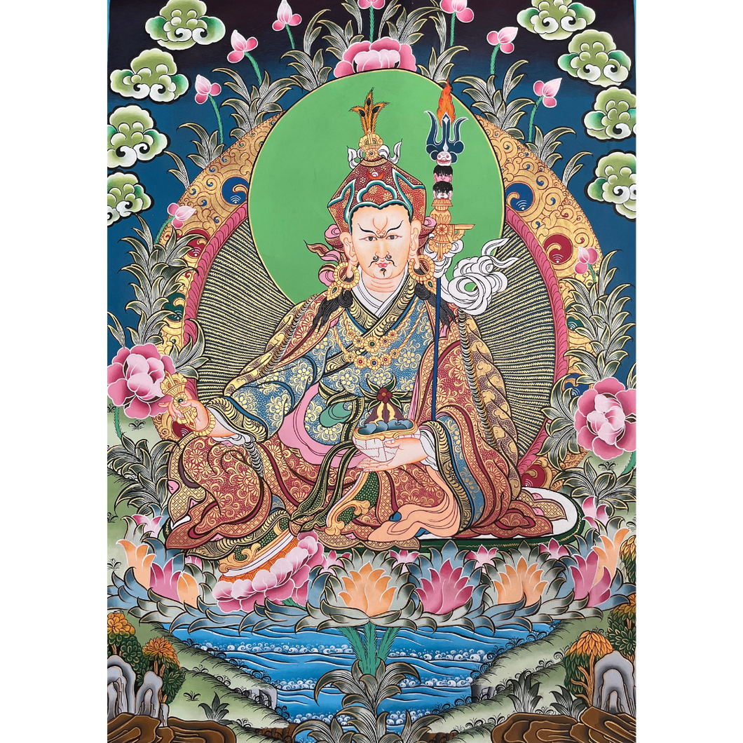 Guru Padmasambhava - Hand-painted Thangka