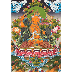 Manjushri - Hand-painted Thangka