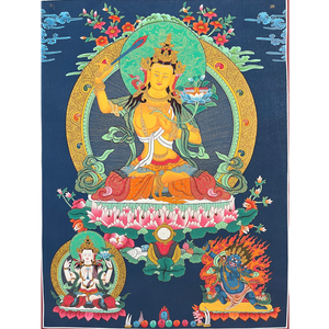 Manjushri - Hand-painted Thangka