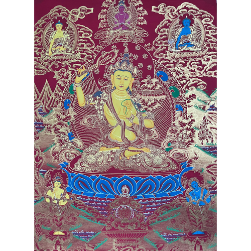 Manjushri - Hand-painted Thangka