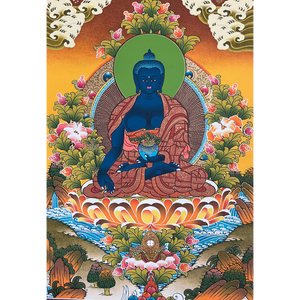 Medicine Buddha- Hand-painted Thangka