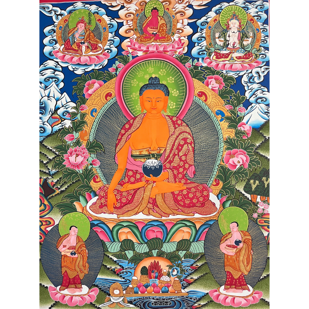 Shakyamuni Buddha - Hand-painted Thangka