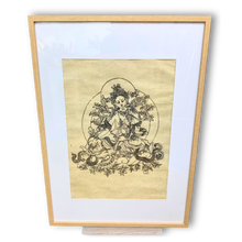 Load image into Gallery viewer, Green Tara Hand-Printed Artwork on Traditional Nepalese Lokta Paper