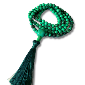 Turquoise 108 Prayer Bead Mala - Polished Beads