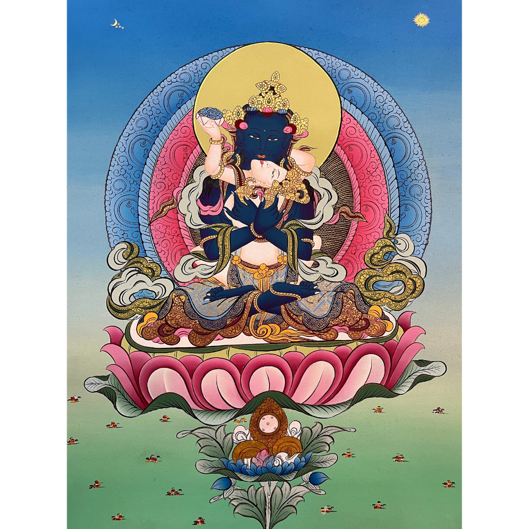 Vajradhara Shakti- Hand-painted Thangka