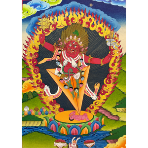 Vajrakilaya - Hand-painted Thangka